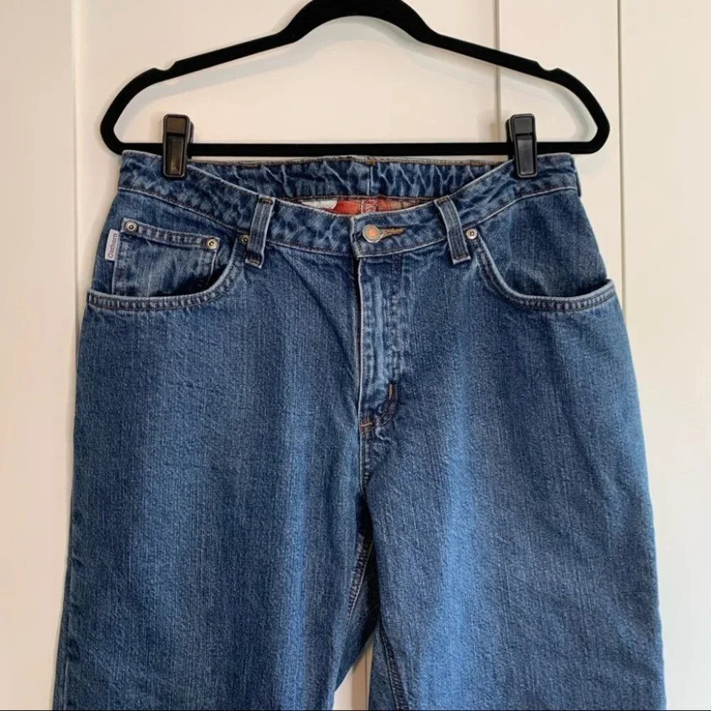 Carhartt Flannel Lined Jeans Size 33x30 - Picture 2 of 9